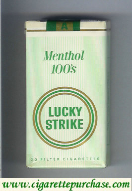 Lucky Strike Menthol 100s cigarettes soft box